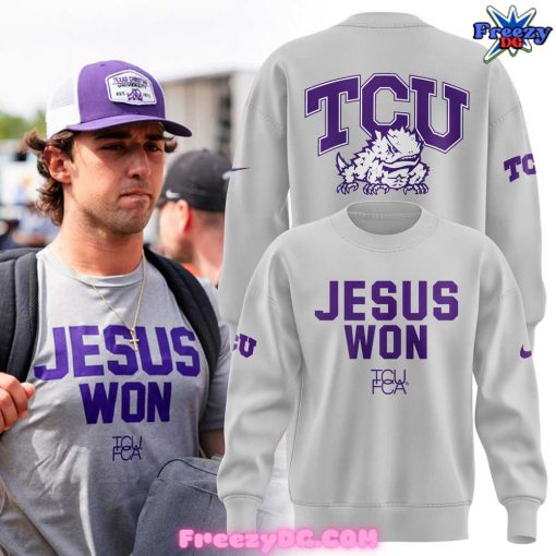 TCU Horned Frogs Jesus Won Football Sweatshirt