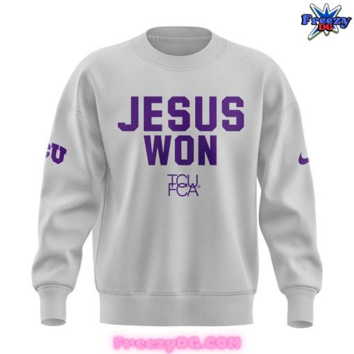 TCU Horned Frogs Jesus Won Football Sweatshirt