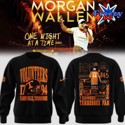 Tennessee Volunteers x Morgan Wallen 2024 Black Sweatshirt