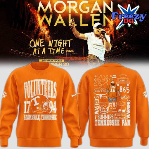 Tennessee Volunteers x Morgan Wallen 2024 Orange Sweatshirt