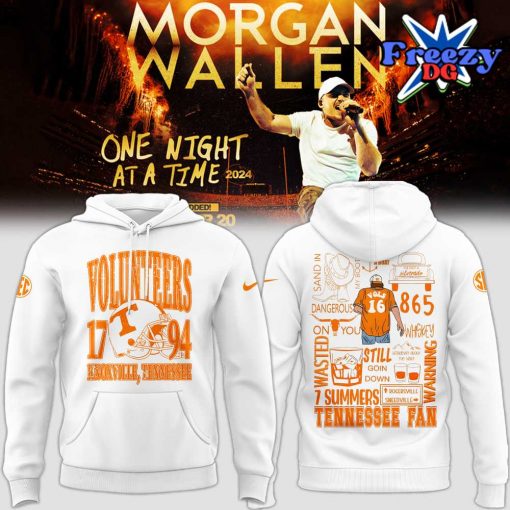 Tennessee Volunteers x Morgan Wallen 2024 White Hoodie