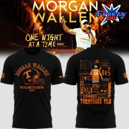 Tennessee x Morgan Wallen Neyland Stadium 2024 Black T-Shirt