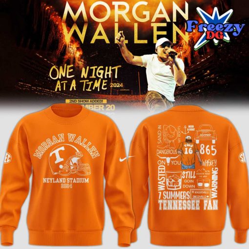 Tennessee x Morgan Wallen Neyland Stadium 2024 Orange Sweatshirt