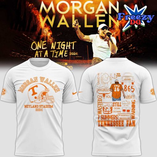 Tennessee x Morgan Wallen Neyland Stadium 2024 White T-Shirt