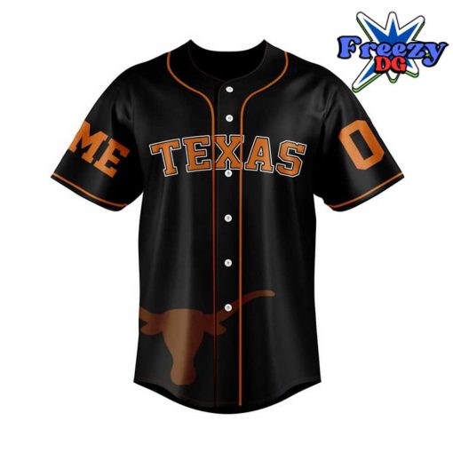 Texas Longhorns Hook Em Baseball Jersey