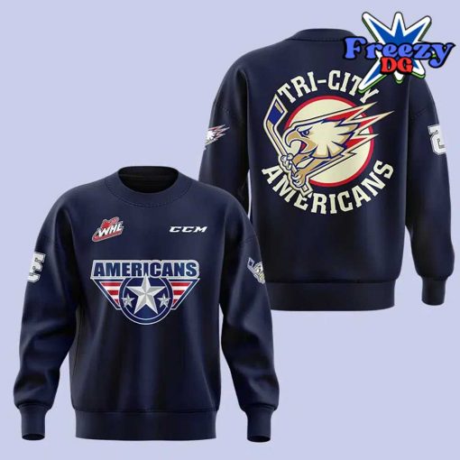 Tri-City Americans Hockey 2024 Navy Sweatshirt