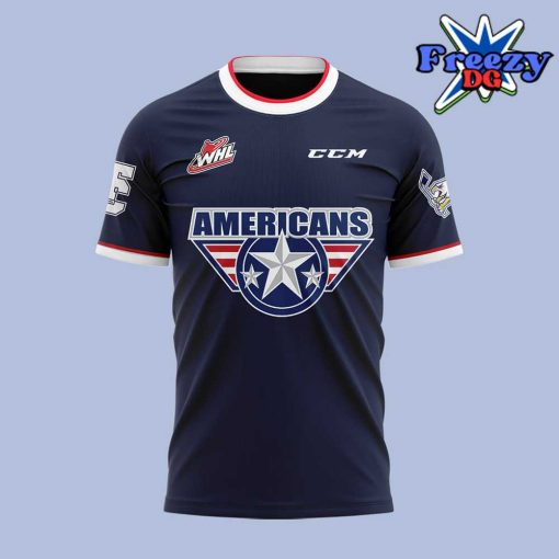 Tri-City Americans Hockey 2024 Navy T-Shirt