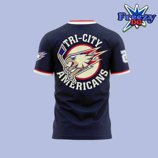 Tri-City Americans Hockey 2024 Navy T-Shirt