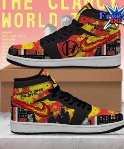 Twenty One Pilots On Fire Blurryface Air Jordan 1