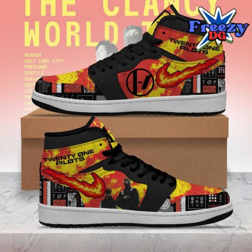 Twenty One Pilots On Fire Blurryface Air Jordan 1