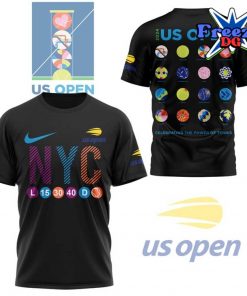 US Open Tennis 2024 Black T-Shirt