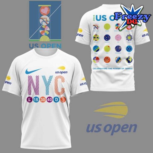 US Open Tennis 2024 White T-Shirt