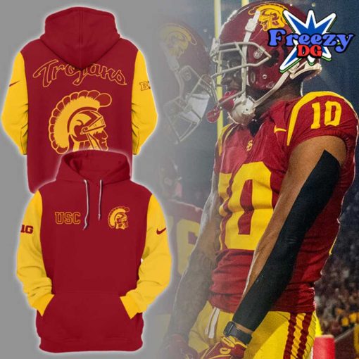 USC Trojans Big Ten 2024 Red & Gold Hoodie