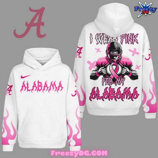 Alabama Crimson Tide White Warrior Hoodie