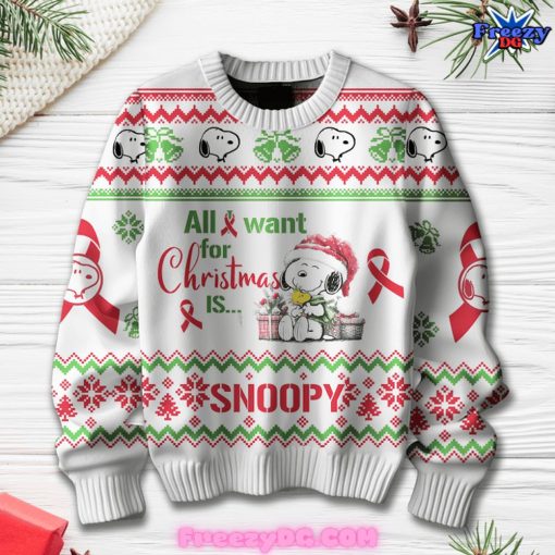 All I Want For Christmas Is Snoopy Special Edition Sweater