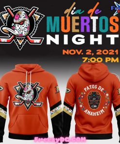 Anaheim Ducks Dia De Los Muertos 2024 Hoodie