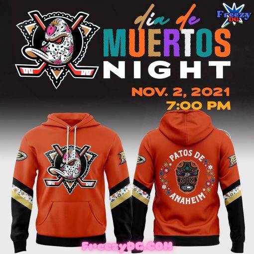 Anaheim Ducks Dia De Los Muertos 2024 Hoodie