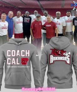 Arkansas Razorbacks Coach John Calipari 2024 Gray Hoodie