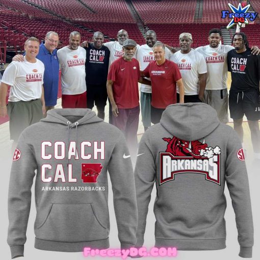 Arkansas Razorbacks Coach John Calipari 2024 Gray Hoodie