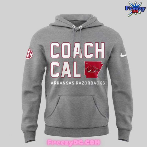 Arkansas Razorbacks Coach John Calipari 2024 Gray Hoodie