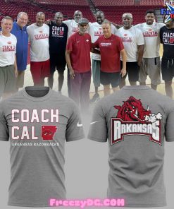 Arkansas Razorbacks Coach John Calipari 2024 Gray T-Shirt