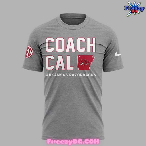 Arkansas Razorbacks Coach John Calipari 2024 Gray T-Shirt