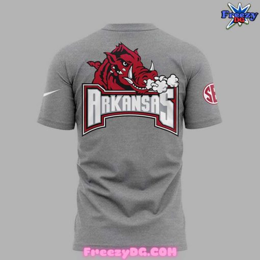 Arkansas Razorbacks Coach John Calipari 2024 Gray T-Shirt