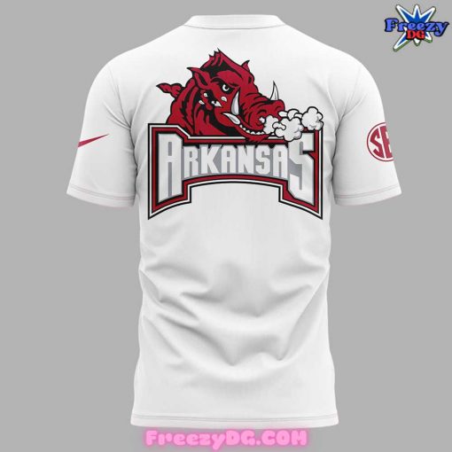 Arkansas Razorbacks Coach John Calipari 2024 White T-Shirt