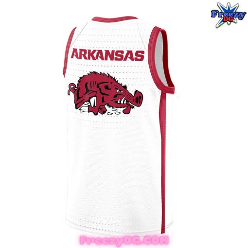 Arkansas Razorbacks Basketball New Version 2024 White Basketball Jersey