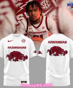 Arkansas Razorbacks Basketball New Version 2024 White T-Shirt