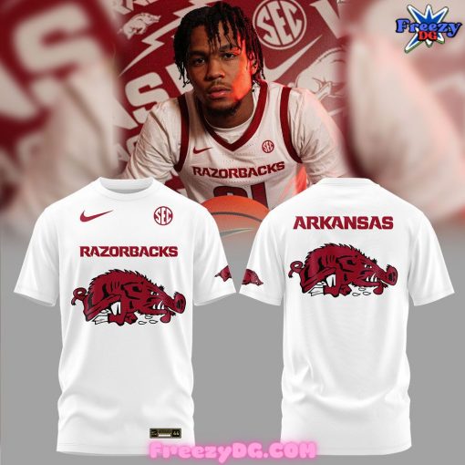 Arkansas Razorbacks Basketball New Version 2024 White T-Shirt