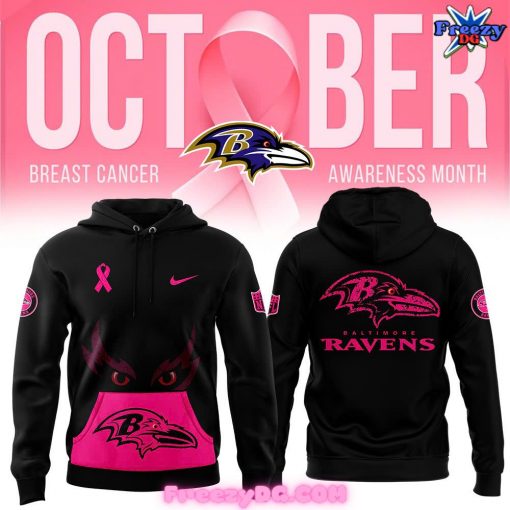 Baltimore Ravens NFL Crucial Catch Breast Cancer 2024 Hoodie