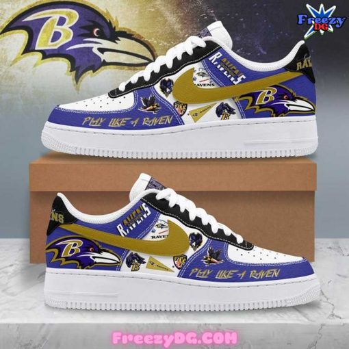 Baltimore Ravens Play Like A Raven Nike Air Force 1