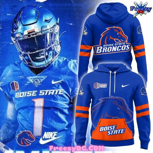 Boise State Broncos Mountain West 2024 Blue Hoodie