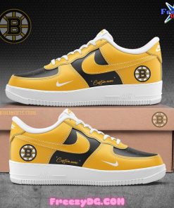 Boston Bruins Hockey Ice Custom Nike Air Force 1