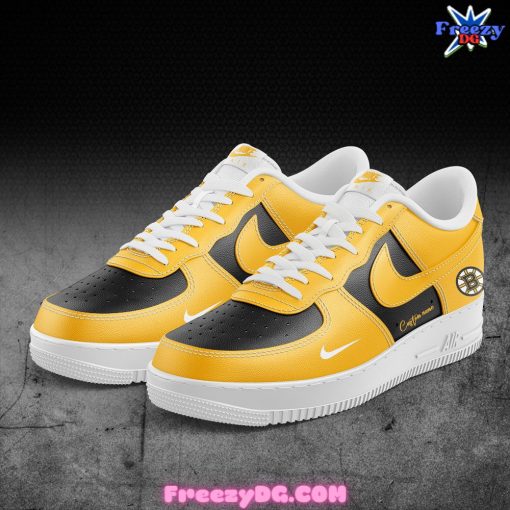 Boston Bruins Hockey Ice Custom Nike Air Force 1