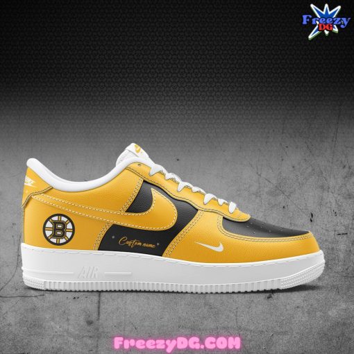 Boston Bruins Hockey Ice Custom Nike Air Force 1