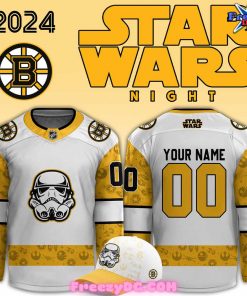 Boston Bruins x Star Wars Night 2024 Custom Hockey Jersey