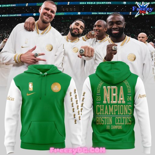 Boston Celtics 18X NBA Champions Special Green Hoodie