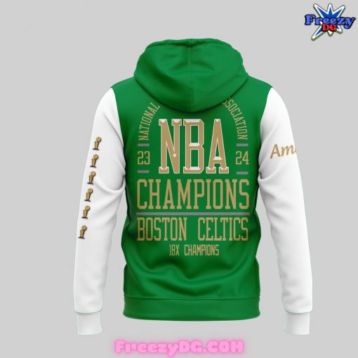 Boston Celtics 18X NBA Champions Special Green Hoodie