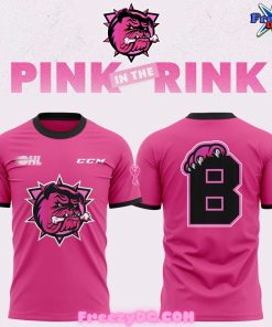 Brantford Bulldogs x Pink in the Rink Night 2024 T-Shirt