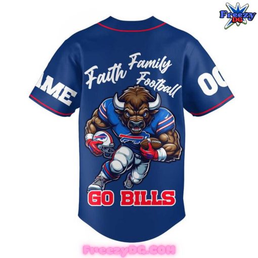 Buffalo Bills Faith Family Football Go Bills Baseball Jersey