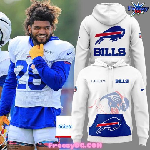 Buffalo Bills NFL Game Player 2024 White Hoodie