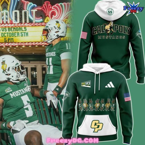 Cal Poly Mustangs Big Sky 2024 Green Hoodie