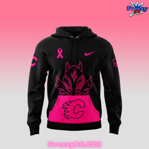 Calgary Flames Crucial Catch Breast Cancer 2024 Hoodie