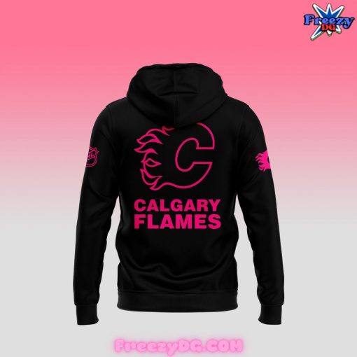 Calgary Flames Crucial Catch Breast Cancer 2024 Hoodie