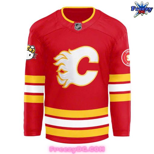 Calgary Flames x Hello Kitty 50th Anniversary Red Hockey Jersey