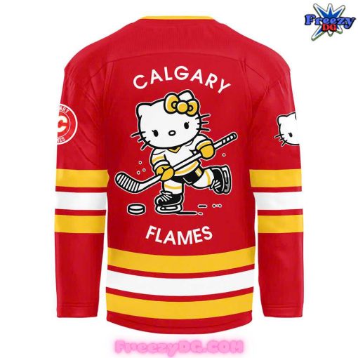 Calgary Flames x Hello Kitty 50th Anniversary Red Hockey Jersey