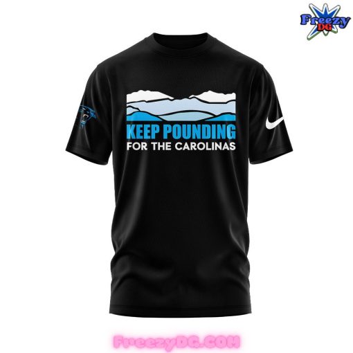 Carolina Panthers Keep Pounding 2024 Black T-Shirt