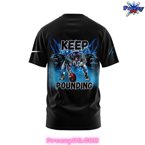 Carolina Panthers Keep Pounding 2024 Black T-Shirt